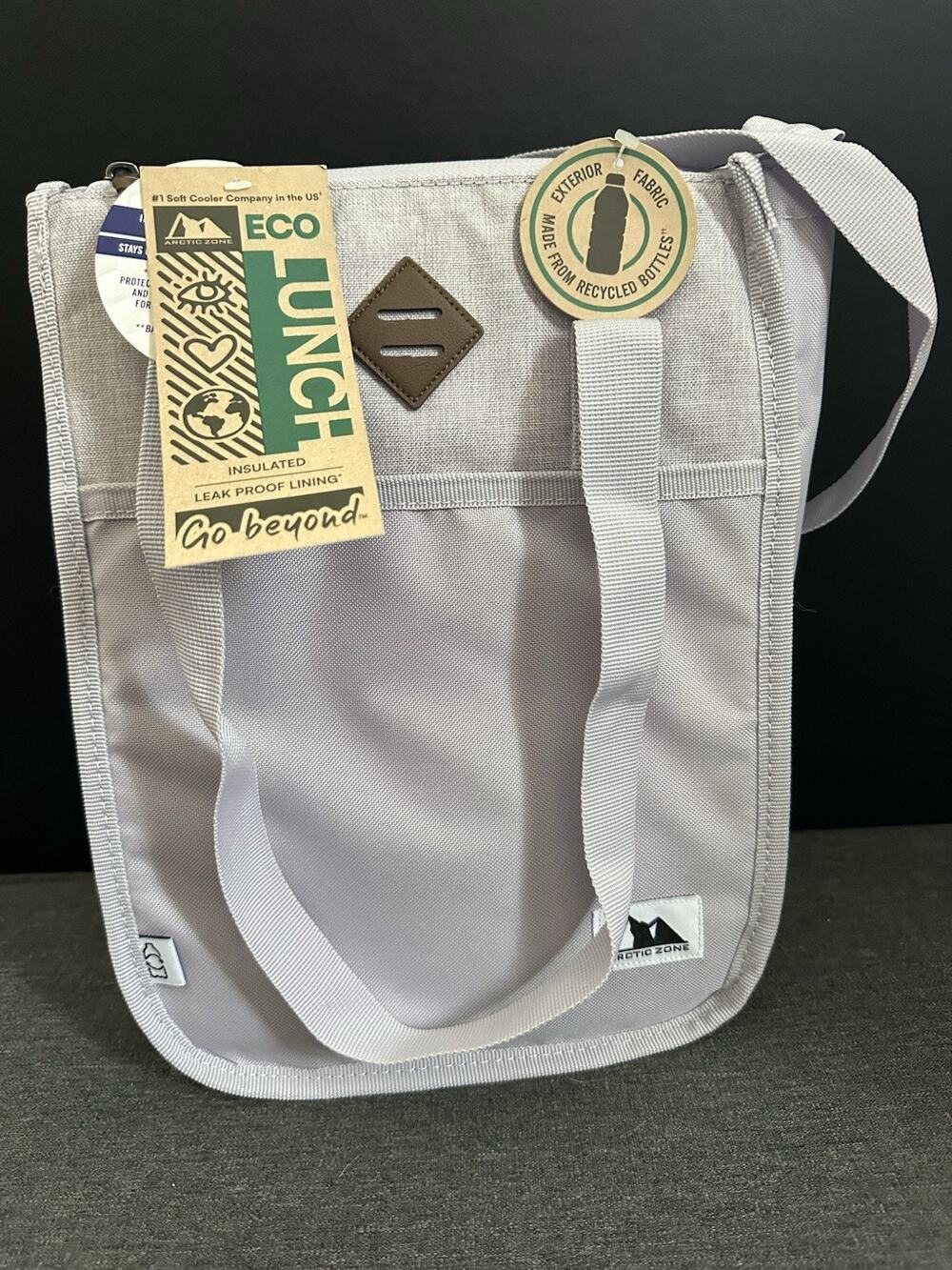 Arctic Zone Eco Lunch Tote Insulated Leakproof Microban Gray NWT 10006243
